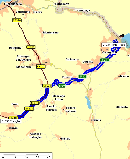 mappa dalla Svizzera